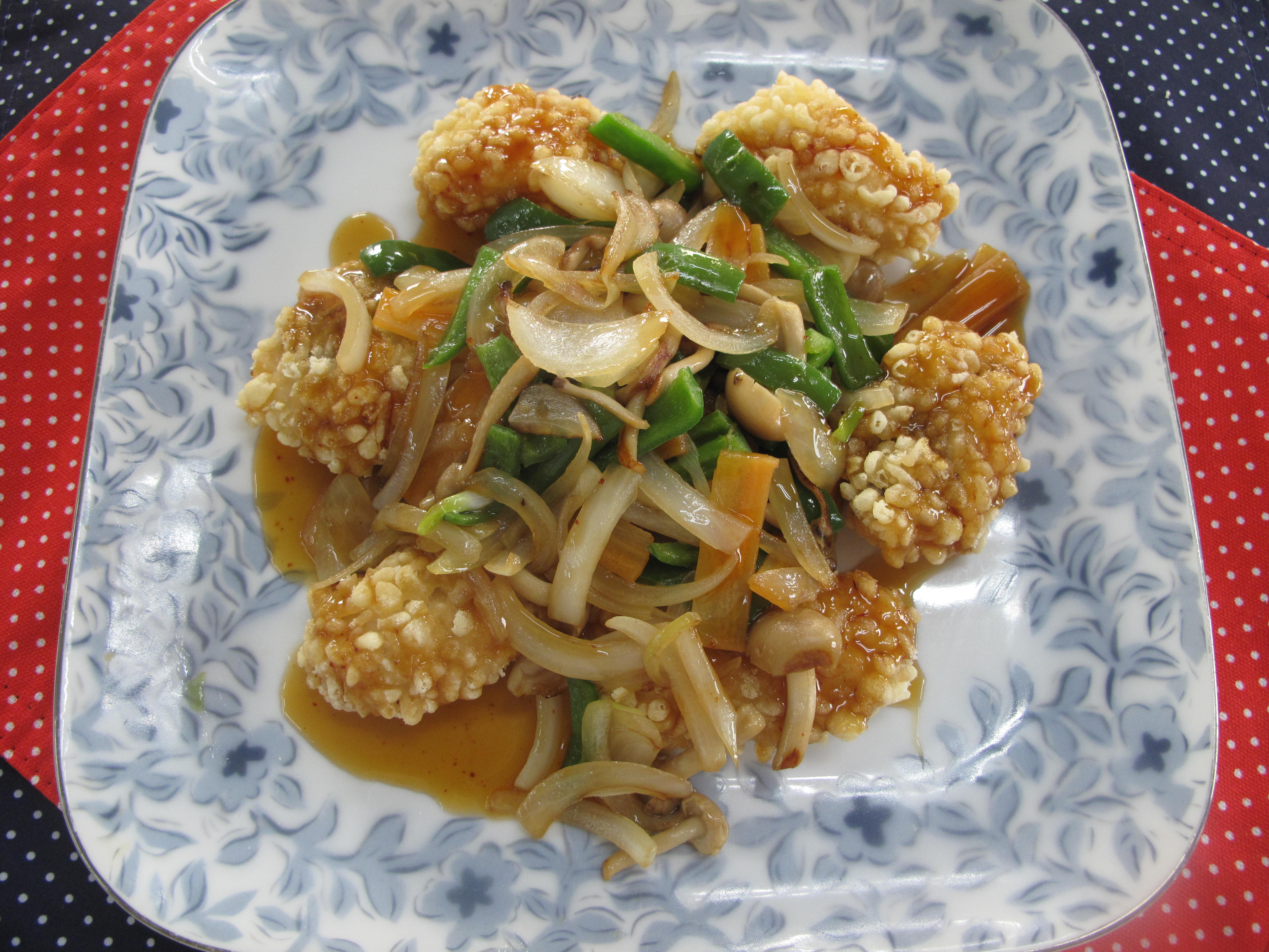 サクッと白身魚の甘酢あんかけ